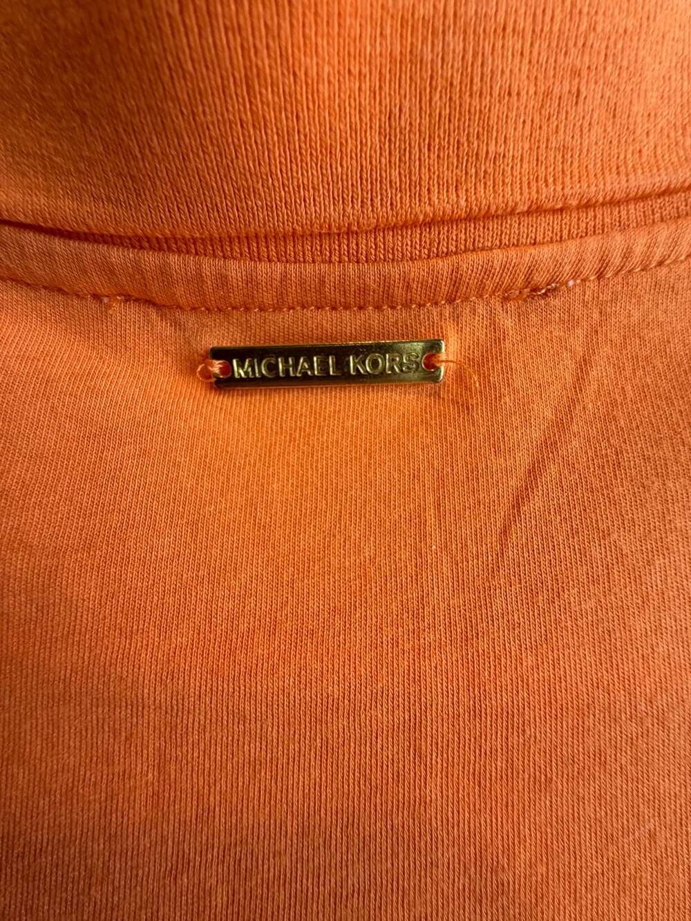 Michael Kors Women's Short Sleeve Polo Shirt Set (Navy and Orange) - Picture 7 of 13